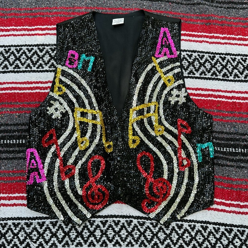 Sequin Musical Note Vest